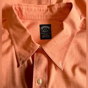 Brooks Brothers Men's Coral Button-Up Shirt (3XLT)